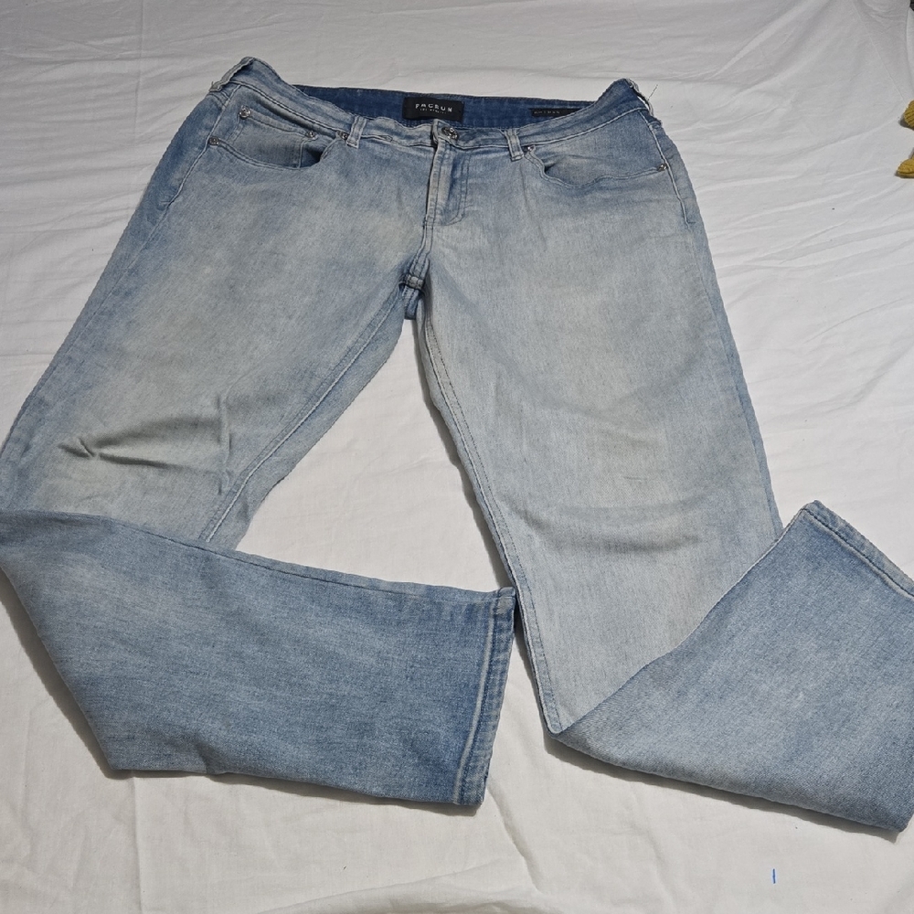 Zara Light Wash Straight Leg Jeans